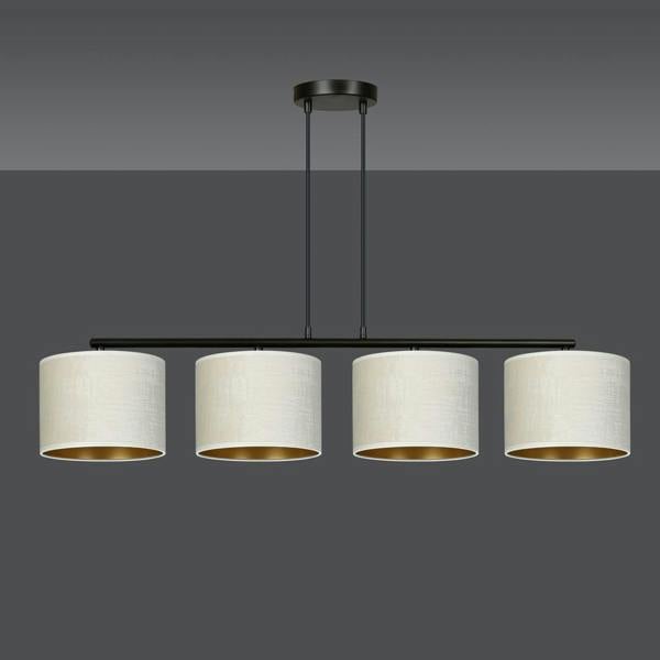Emibig HILDE Pendant lamp 4 x E27 Black with White Shade