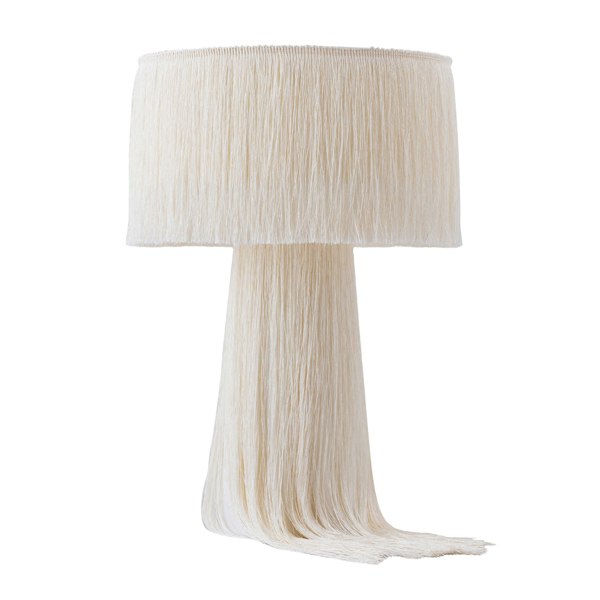 Furniture Edit Atolla Cream Tassel Table Lamp