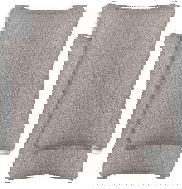 Enhanced Living Pair of Royale Soft Textured Double Sided Zip Opening Piped Edge Boucle Cushion Covers - 43x43cm - Cases Only