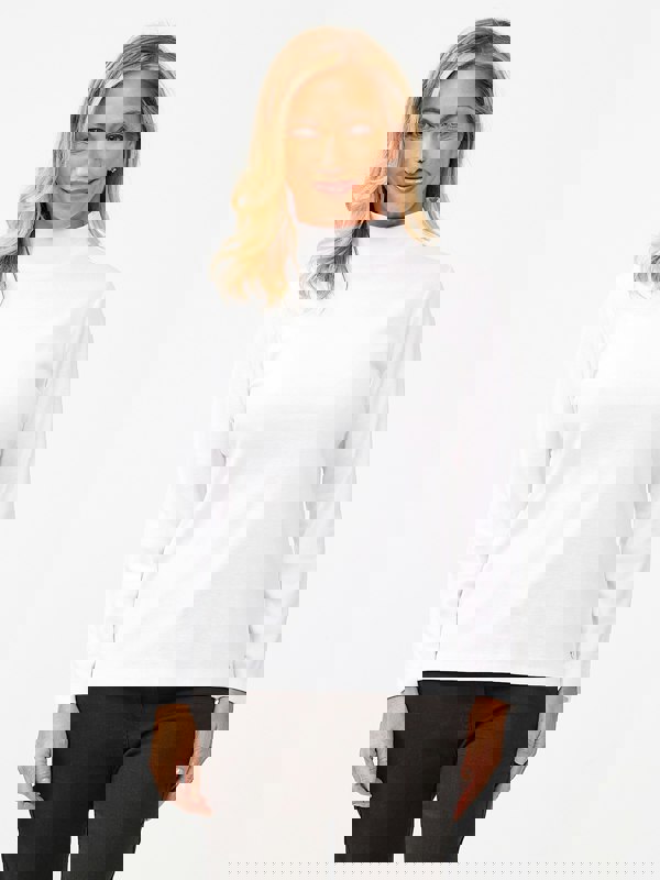 PennyPlain High Neck Top - White