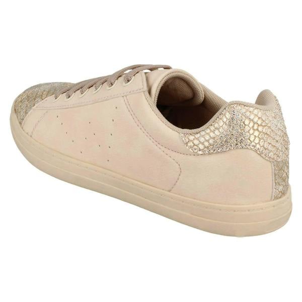 Spot On Ladies Spot On Synthetic Snake Design Casual Trainers