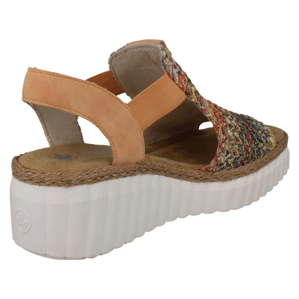 Rieker Ladies Rieker Antistress Woven Wedge Sandals 69172