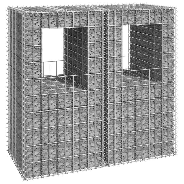 Berkfield Gabion Basket Posts 2 pcs 50x50x100 cm Iron