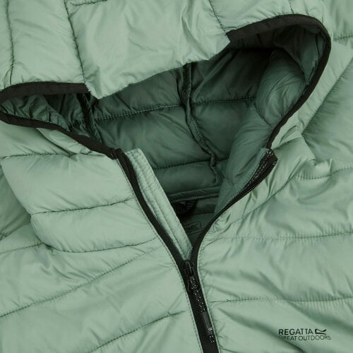 Regatta Mens Marizion Baffled Hooded Padded Jacket - Glacier Green - Glacier Green - 100% Polyamide