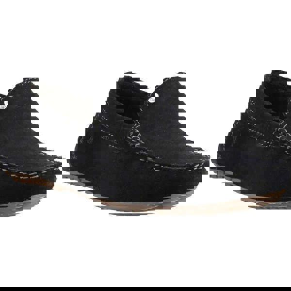 Hush Puppies Ralph Suede Leather Men's Black Loafers