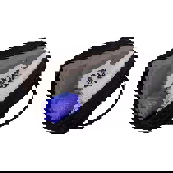 Inside Storage of the Fitness Mad Deluxe Yoga Bag - Black