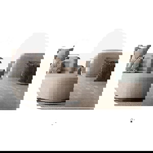 Cosima Grey Four Seater, Five Seater Curved Sofa, Long Sofa Suedue, Clearance-Weilai Concept-Weilai Concept