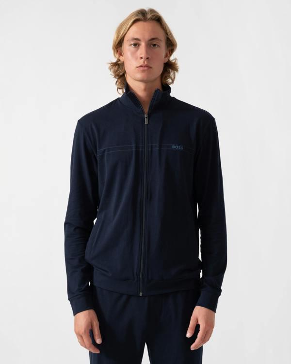 Just the jacked in the BOSS Orange 365 Mens Stretch-cotton loungewear set with logo print - Turquoise/Aqua 445