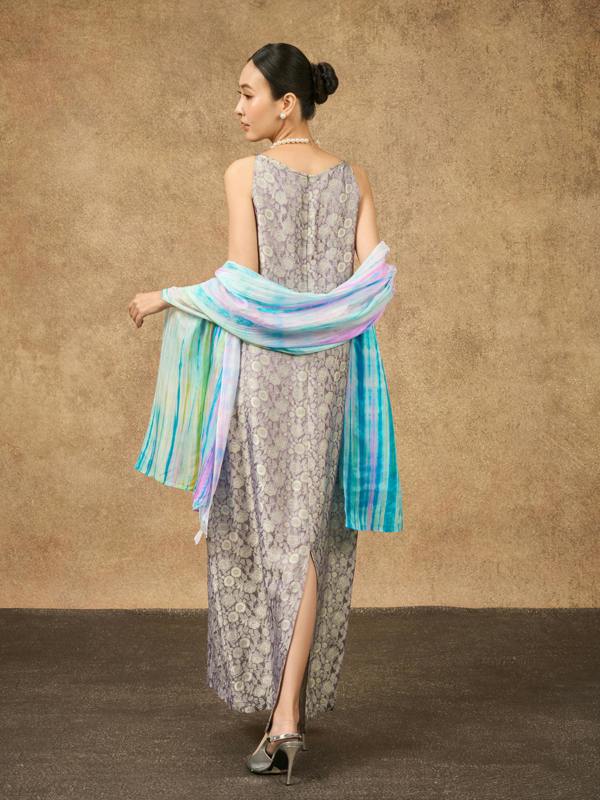 Pastel Rainbow Silk Scarf – Hand-Dyed Mulberry Silk, Beach Wrap & Gift for Her
