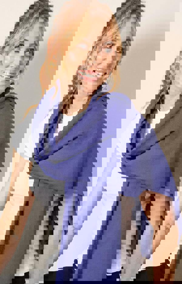 Alie Street London Aurielle Silk Wool Scarf - Future Dusk