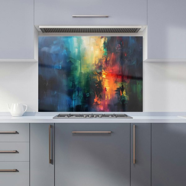 Warren Reed - Designer Colourful Chaos: Urban Dreamscape Kitchen Splashback