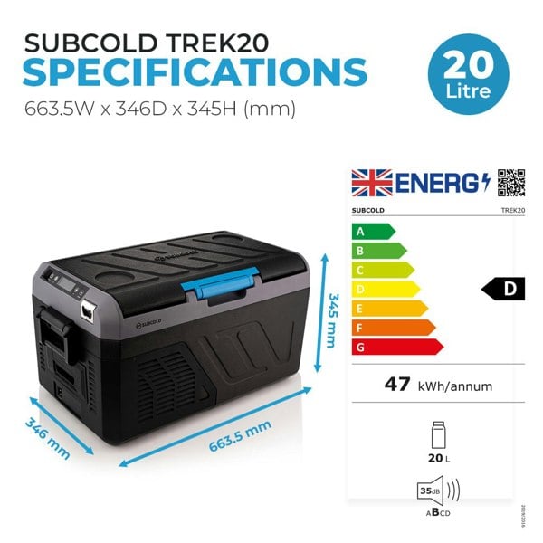 Subcold Trek20 Portable Car Fridge - 20 Litre