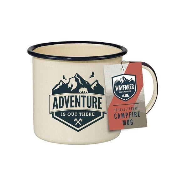 Fizz Creations Wayfarer's Campfire Enamel Mug Cream 473ml
