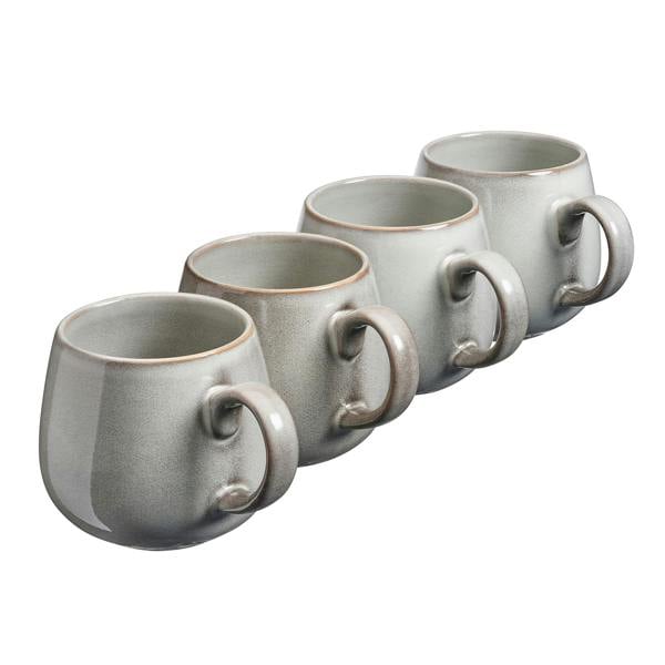 Cooks Professional Set of 4 Nordic Stoneware Mugs | 350ml | Grey