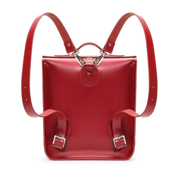 Red Leather City Backpack - Backpack - Zatchels