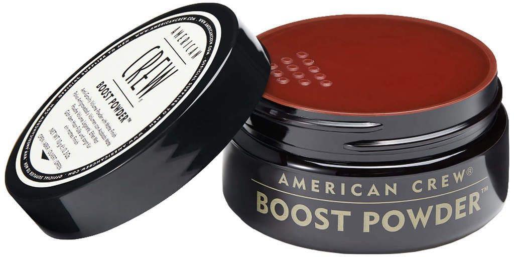 American Crew Boost Powder can be used alone or with any other American Crew to provide matte texture and a no-shine finish beyond anything you've experience from a professional styling product.