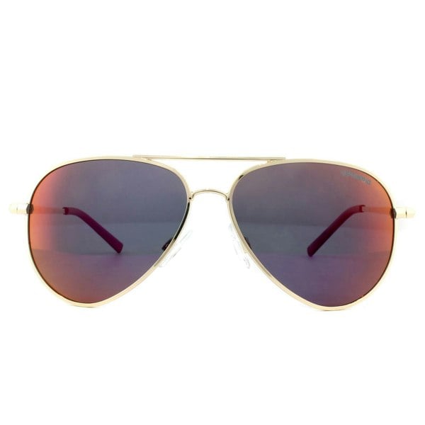 Polaroid Kids Sunglasses PLD 8015/N J5G AI Gold Grey Pink Mirror Polarized