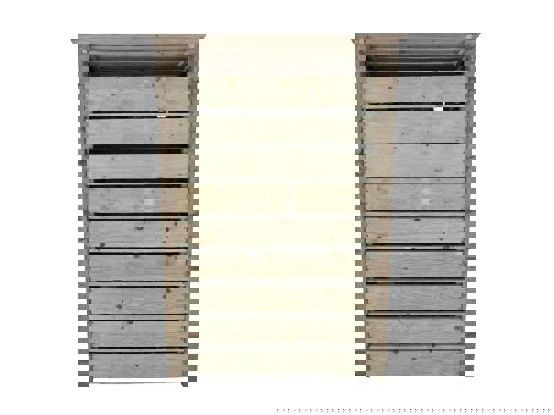 Arbor Garden Solutions Slatted Wooden Log Store with Shelf W-119cm, H-126cm Or 180cm, D-88cm