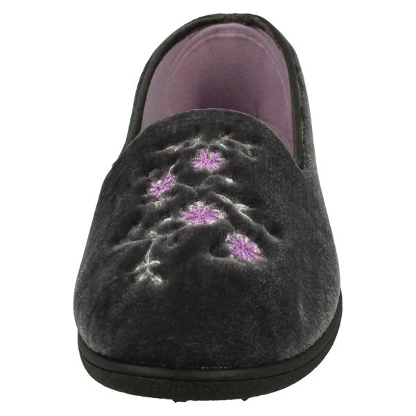 Rosebank Ladies Rosebank Embroided Flowers Detailed Slippers Racheal