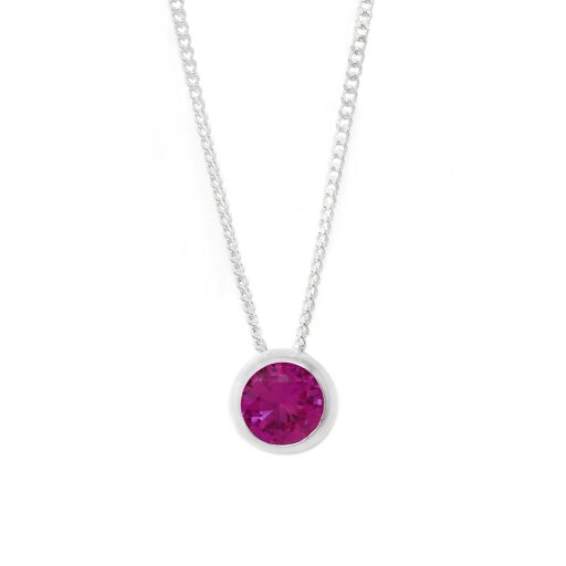 Say It With January Children's Birthstone Necklace - Sterling Silver - October