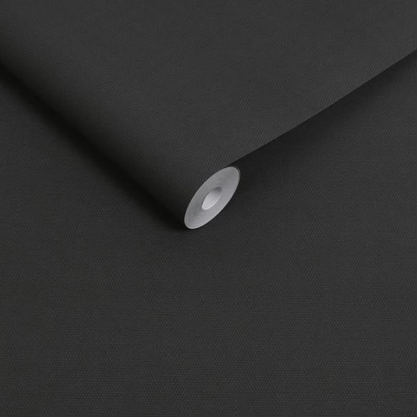 Next Herringbone Charcoal Wallpaper