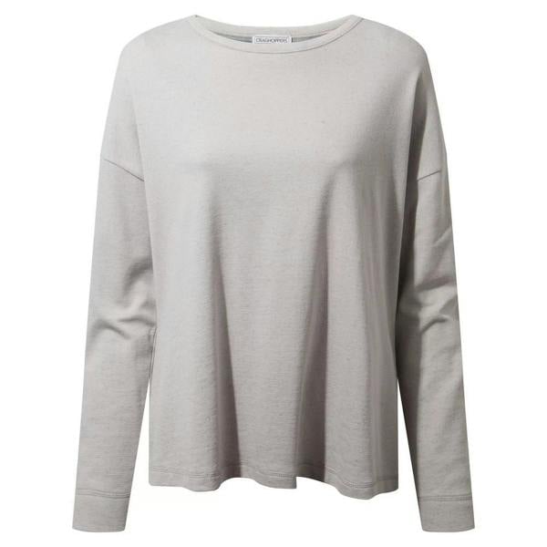 Craghoppers Womens/Ladies Forres Long-Sleeved T-Shirt - Lunar Grey Marl - 