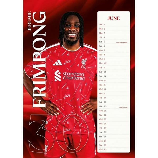 Liverpool FC A3 Calendar 2027, Wall Calendars, Month To View, Sports, Gift