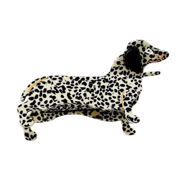 Gold Trip Spotty Dachshund Claw Clip