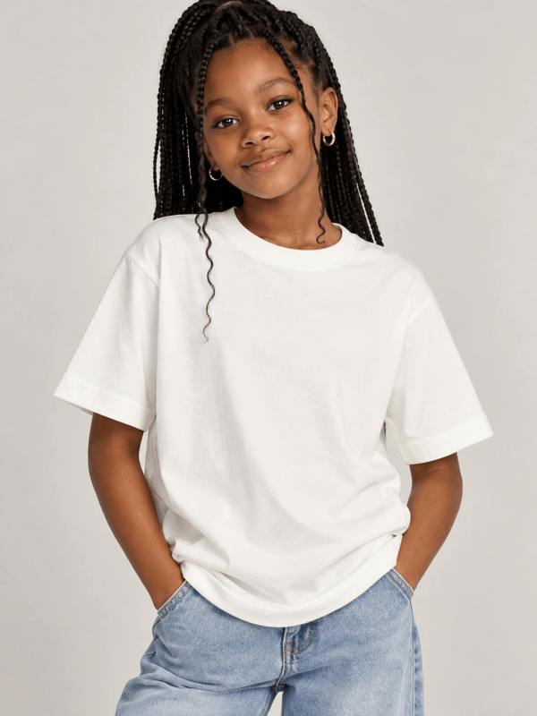 Childsplay Girls Oversized T-Shirt in Ivory
