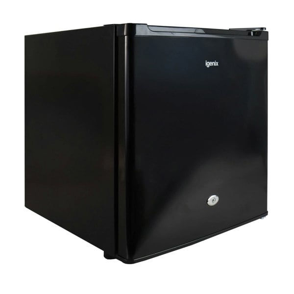 Igenix IG3711 Table Top Fridge with 41 Litre Capacity, 4 Litre Freezer Compartment, 1 Shelf, Reversible and Lockable Door,  Black