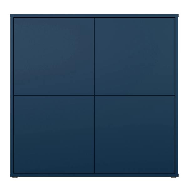 Furniture To Go Alice Springs 4 Door Large Storage Cabinet with Push-to-Open Doors in Night Blue