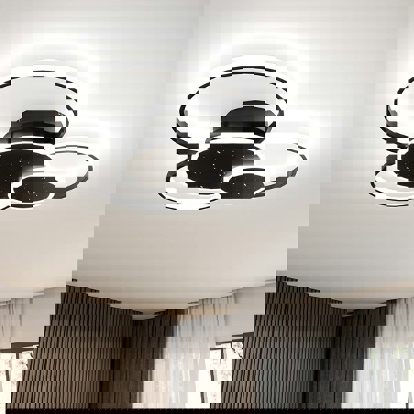 Modern 5 Rings LED Ceiling Light 115W White Light Ceiling Lights Living and Home 