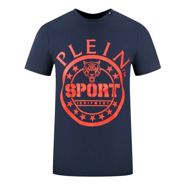 Plein Sport Large Circle Logo T-Shirt - Navy Blue