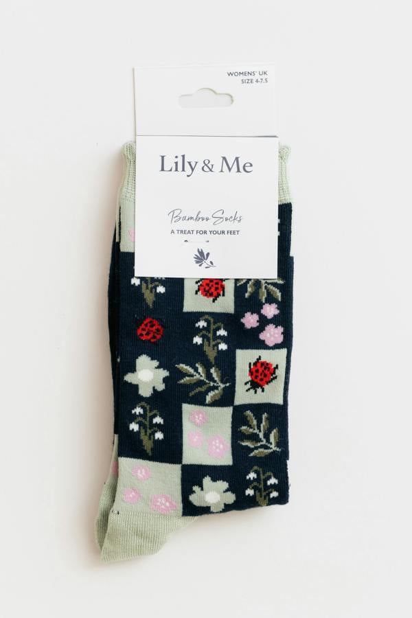Lily & Me Lucy The Ladybird Bamboo Socks And Decoration Giftbox