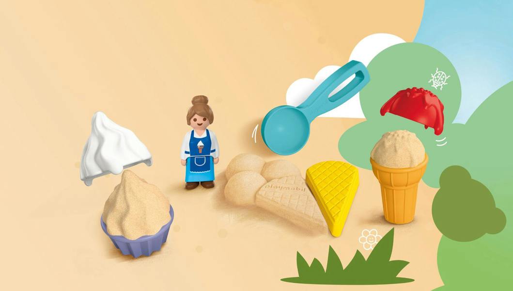 Playmobil JUNIOR: Sand Ice Cream Cones - 72006 Playset
