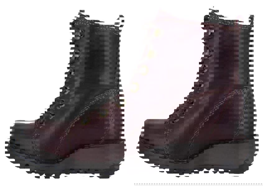 Fly London Sore Womens Lace Up Wedge Military Style Ankle Boots