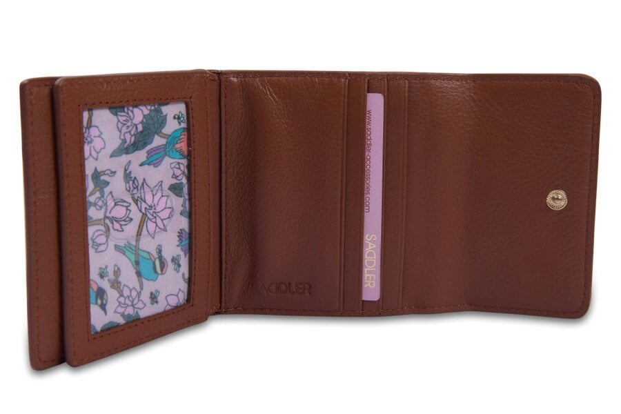 SADDLER "Edith" RFID Trifold Real Leather Card Case (Gift Boxed)