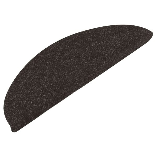 Berkfield Stair Mats Self-adhesive 10 pcs Black 56x17x3 cm