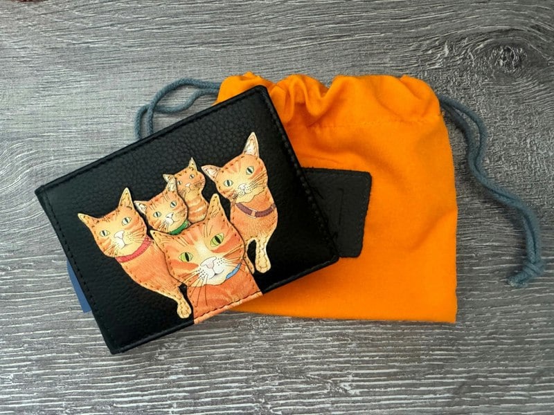 Mala Leather Kitty Crew Cat Kitten RFID Card & ID Leather Holder