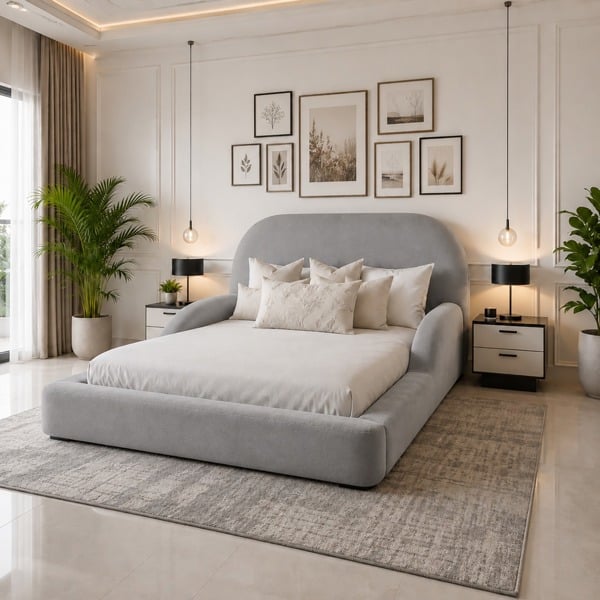 Paradise Beds Oval Padded Bed frame