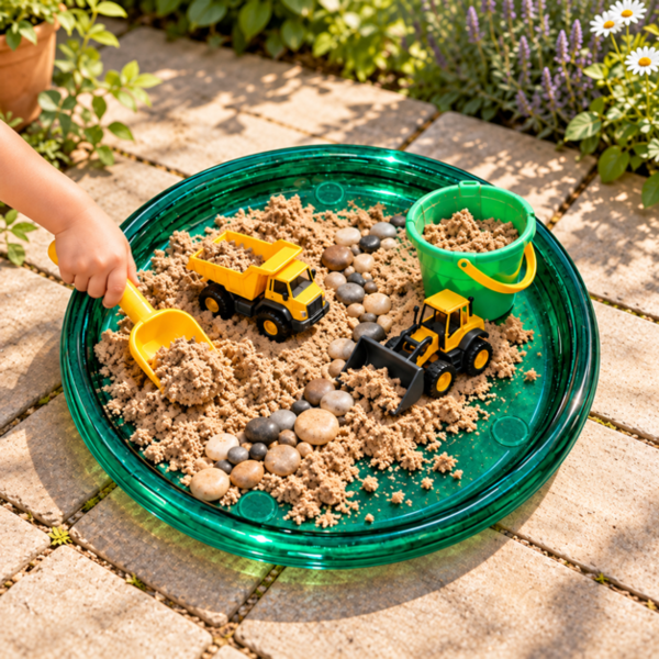 Large 40cm Round Plastic Tuff Tray Arts and Crafts base Activity Messy play