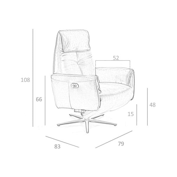 Angel Cerdá Chocolate Brown Leather Swivel Armchair 5056