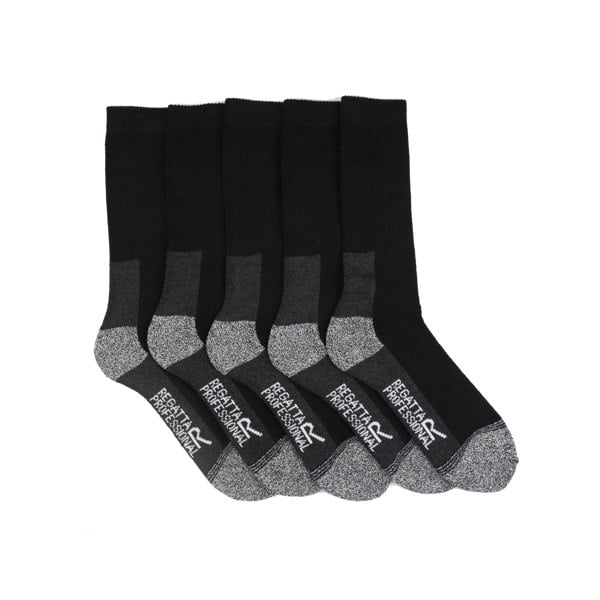 Regatta Men's Boot Socks (Pack of 5) - Black