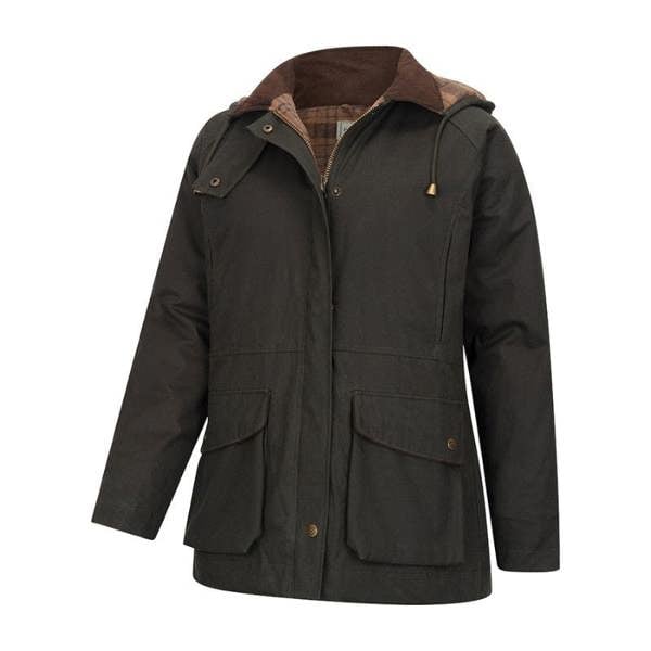 Hoggs of Fife Kelso Waterproof Ladies Wax Jacket for countrysports and dog walking
