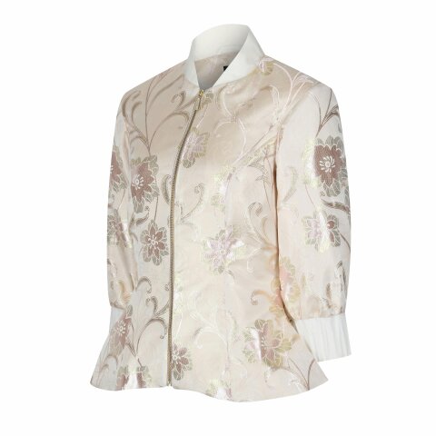 Lioness by TF Ivory Shimmery Flora Fitted Jacket Blouse