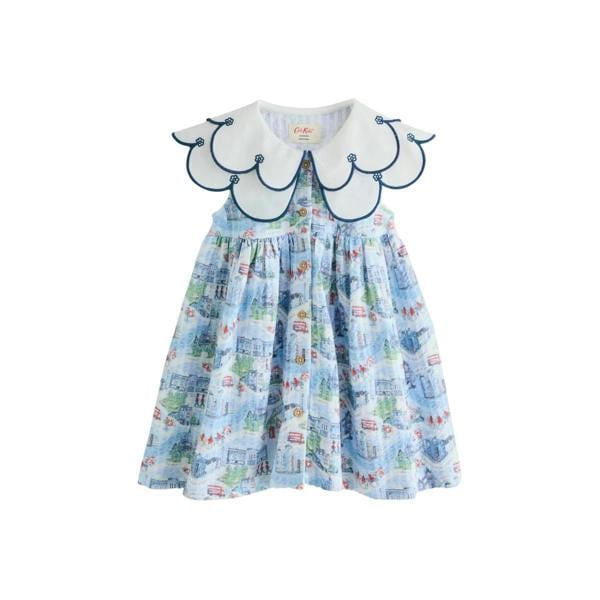 Cath Kidston Girls Collared Dress - Blue - 
