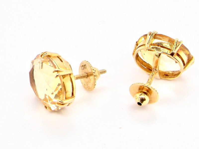 Vintage Tom A pair of yellow citrine earrings