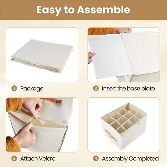Havendro Foldable Shoe Storage Box for Closet Organiser with Clear Lids for Wardrobe Tool