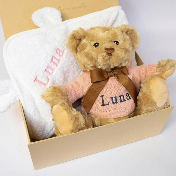 The Baby Gifting Company TEDDY AND TOWEL GIFT SET