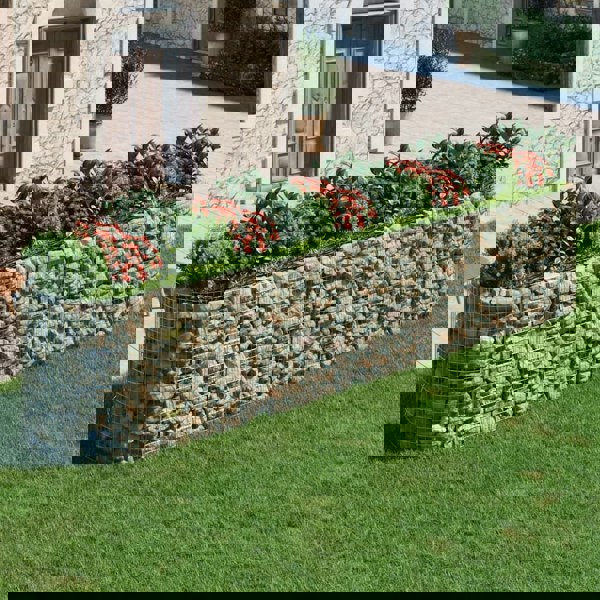 Berkfield Gabion Raised Bed Galvanised Iron 500x100x100 cm